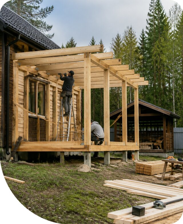 Строительство пристроек и построек на участке в Ижевске